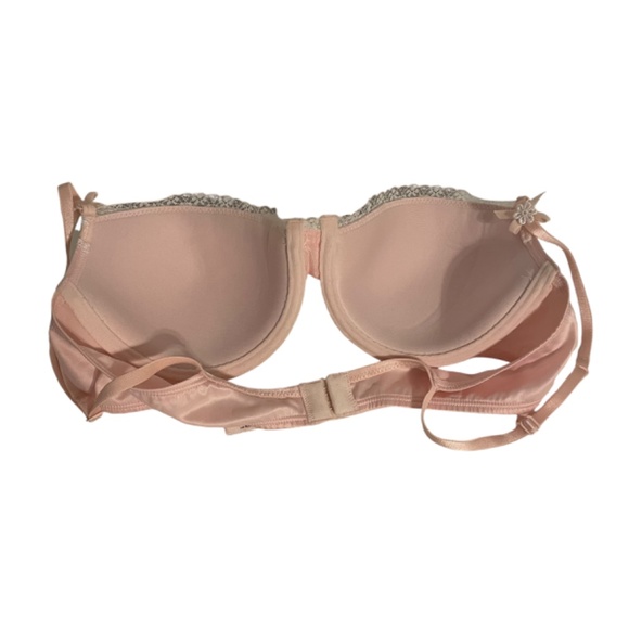 Victoria's Secret Angels Satin Pink Lace Feminine Lingerie Bra Size 34C - Picture 5 of 9